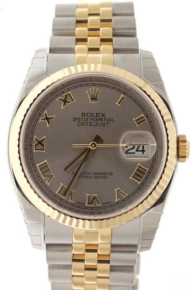 Rolex Datejust 36mm Steel Dial Fluted Watch 116233