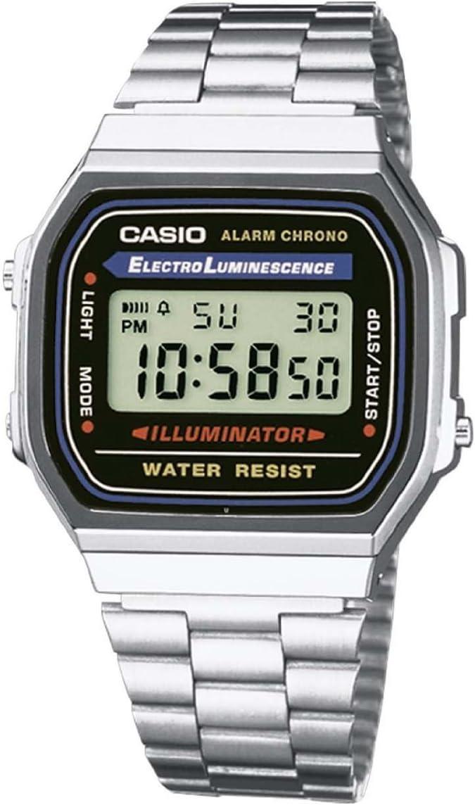 Casio A168WA-1 Men's Classic Digital Bracelet Watch