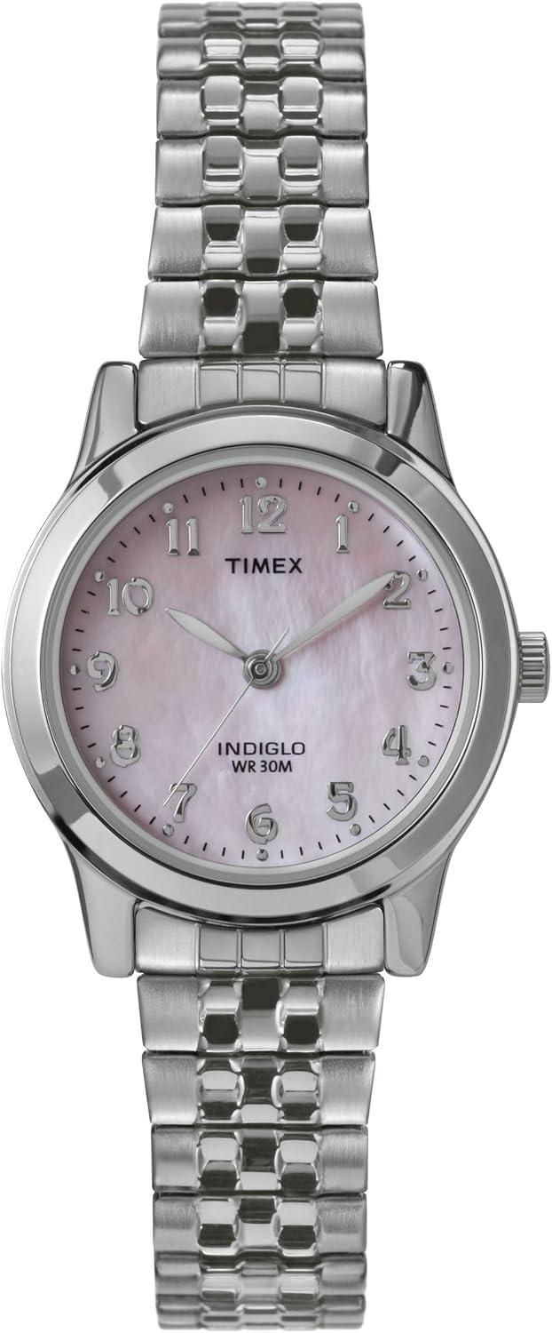 Timex Women's Main Street 25mm Watch - Silver-Tone Expansion Band