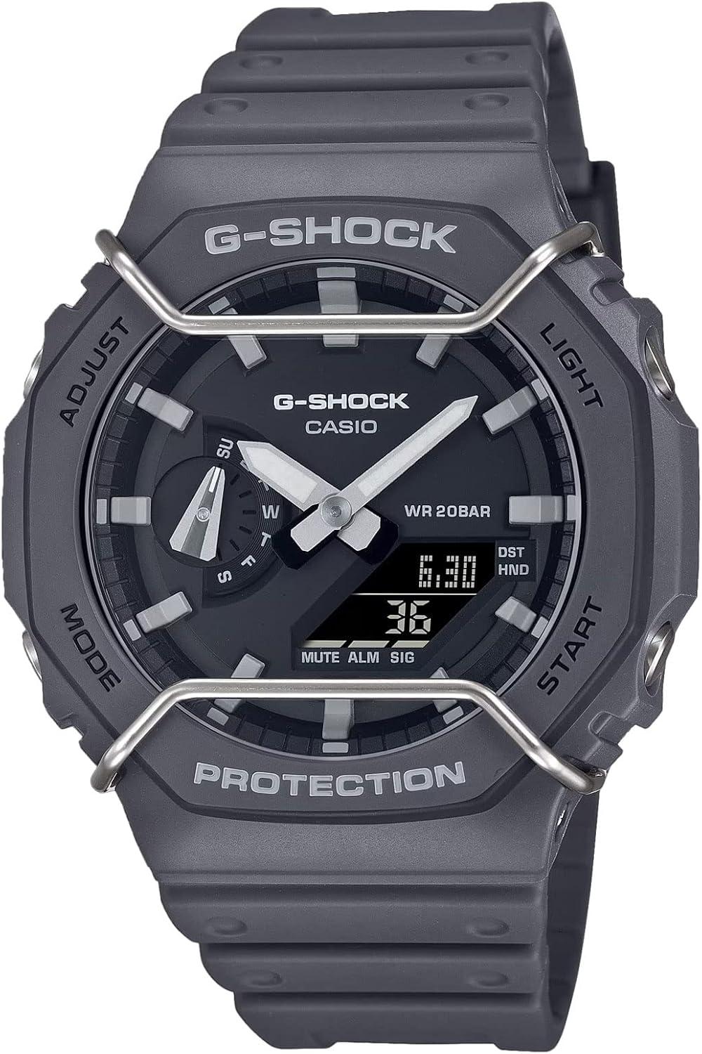 G-Shock Casio Analog-Digital Protector Carbon Core Guard Black Resin Strap Watch | GA2100PTS-8A