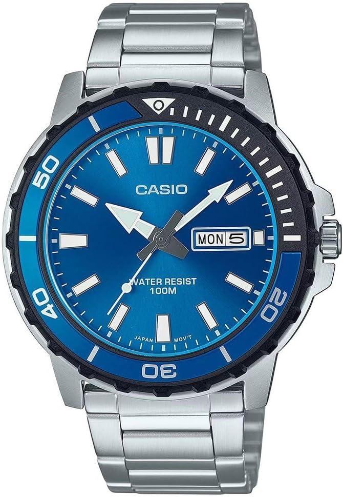 Casio Men Analog Quartz Watch MTD125D-2A1V - Grey-Navy