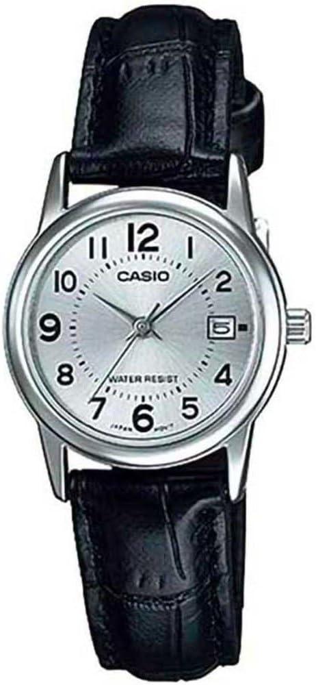 Casio Women's LTPV002L-7B Black Leather Quartz Watch