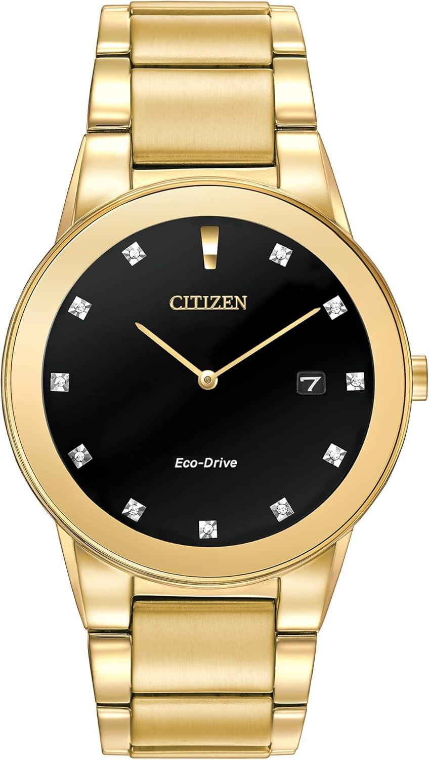 Citizen Men's Eco-Drive Modern Axiom Diamond Watch in Gold-tone Stainless Steel