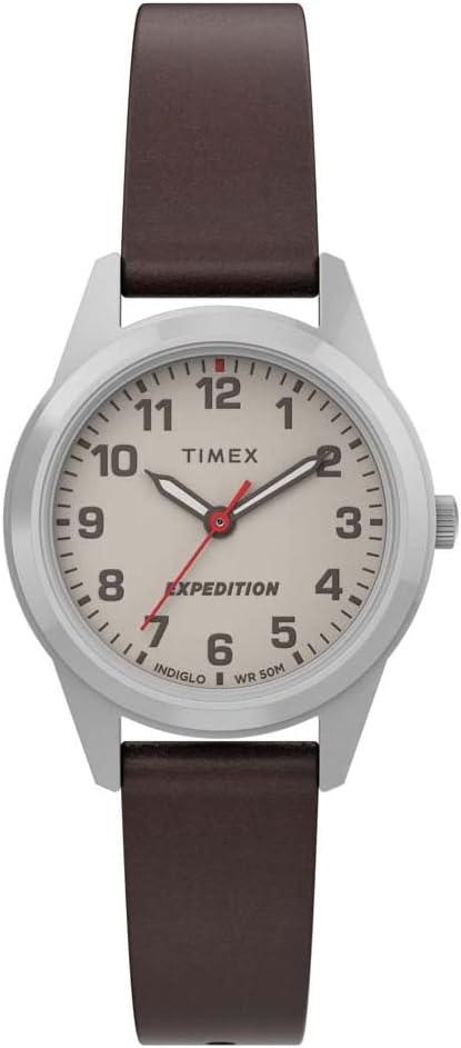 Timex Expedition Leather Strap Watch, Dark Brown, TW4B25600