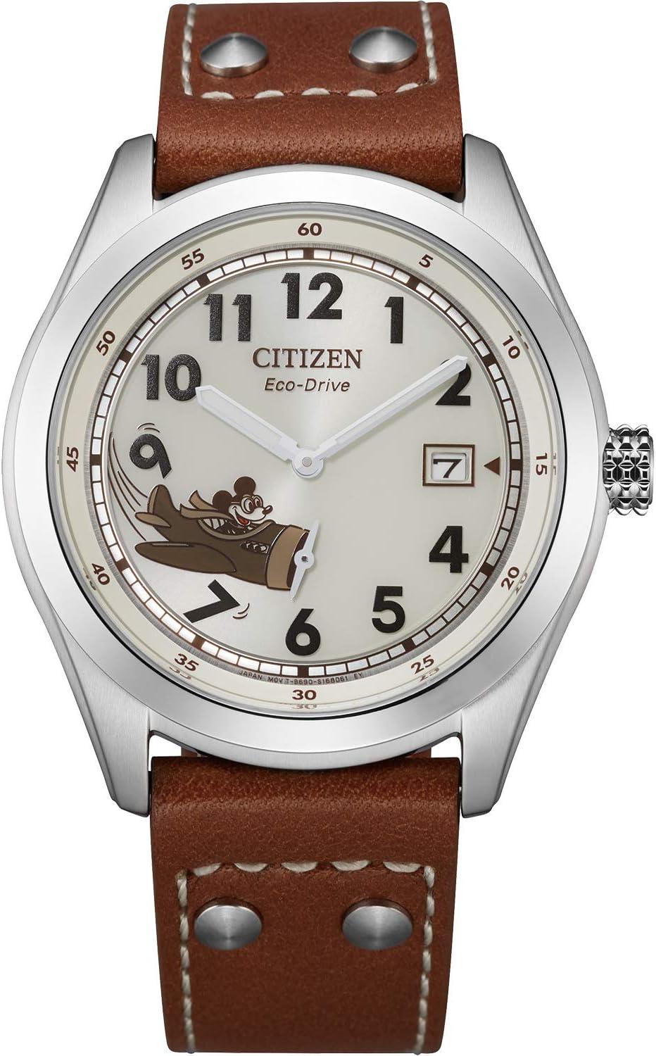 Citizen Eco-Drive Men's Disney Mickey Mouse Aviator Watch