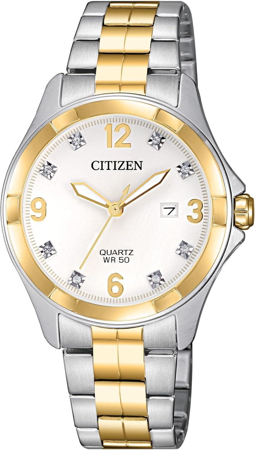 Citizen Quartz Women's Watch, Stainless Steel, Crystal, Two-Tone