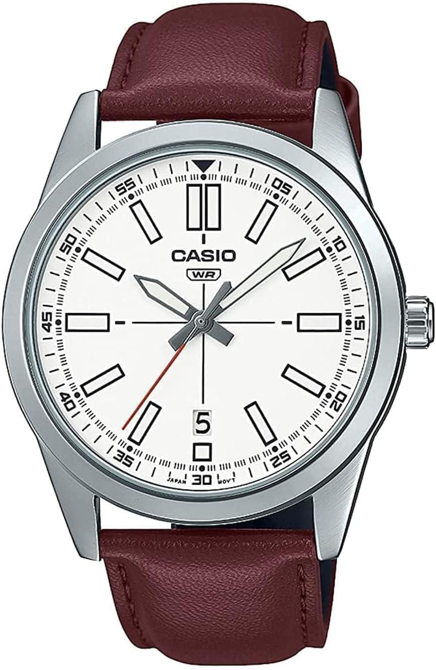 Casio Analog White Dial Men's Watch - MTP-VD02L-7EUDF