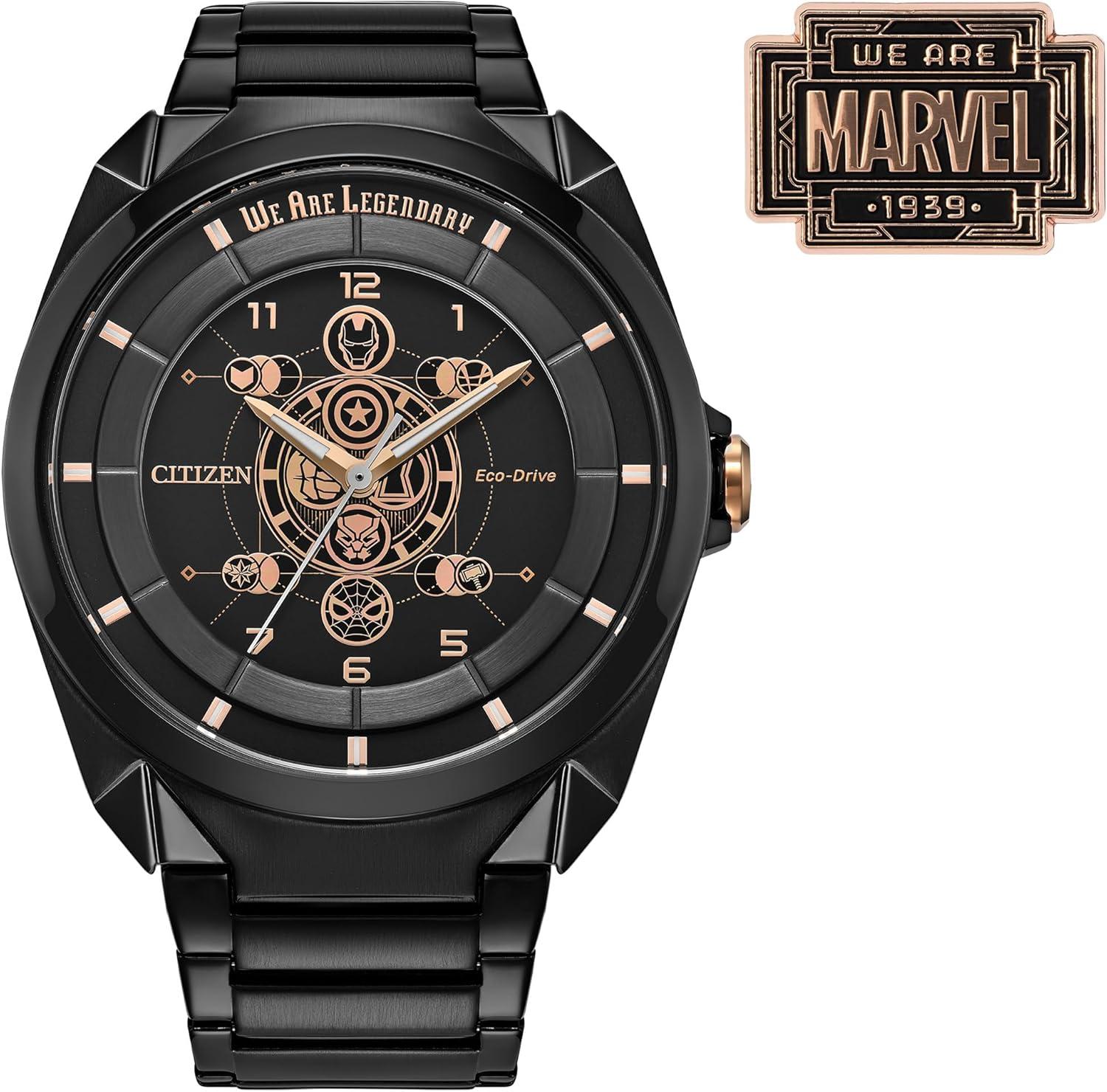 Citizen Men's Marvel Eco-Drive, Limited Edition Marvel Watch and Pin Boxed Set