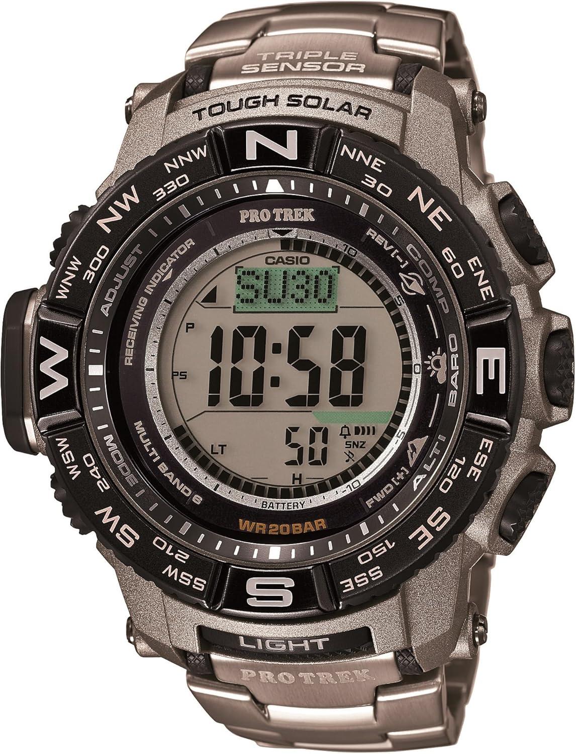 Casio Men's Pro Trek PRW-3500T-7CR Tough Solar Triple Sensor Digital Sport Watch