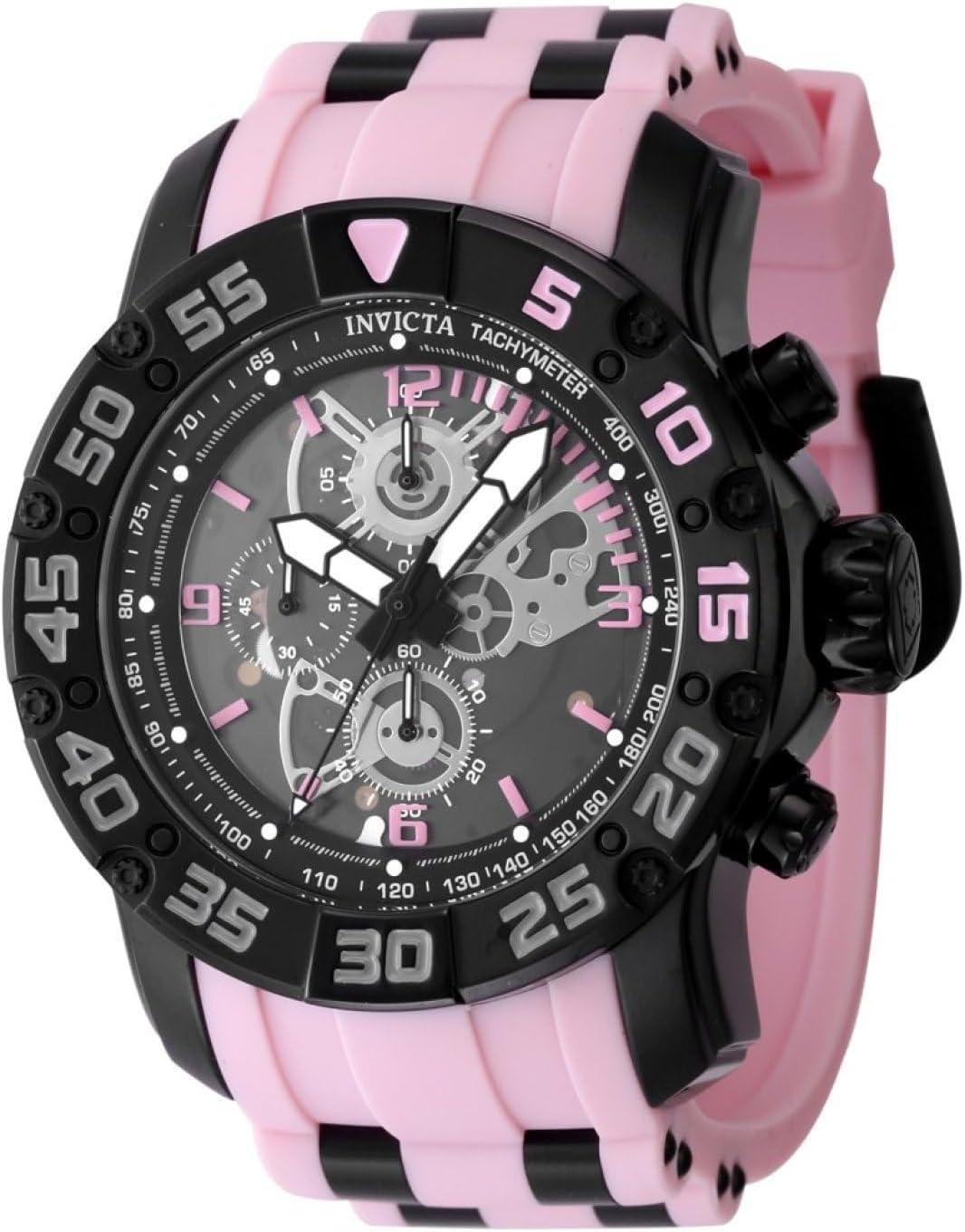 Invicta Racing Men 48mm Stainless Steel Black Dial VD55 Quartz Watch