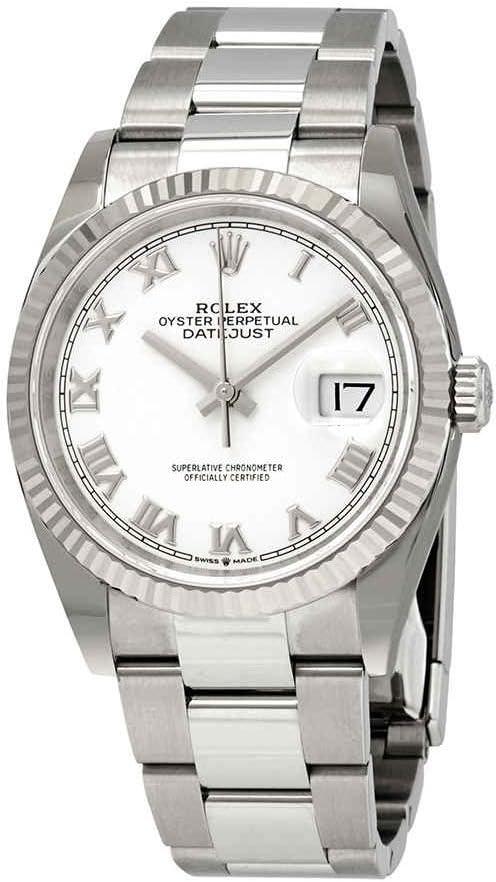 Rolex Datejust 36 Automatic White Dial Ladies Oyster Watch 126234WRO