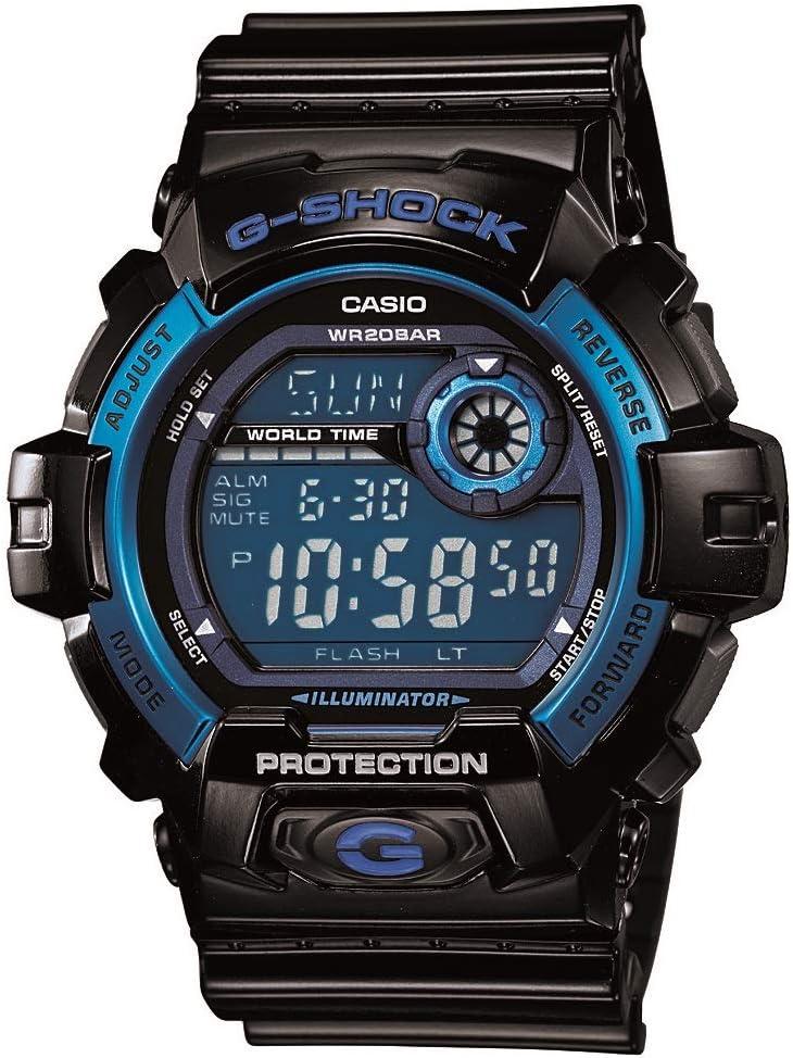 Casio Men's G8900A-1CR G-Shock Black and Blue Resin Digital Sport Watch