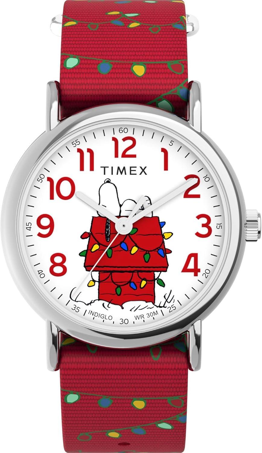 Timex x Peanuts Women's Weekender Holiday 38mm Watch