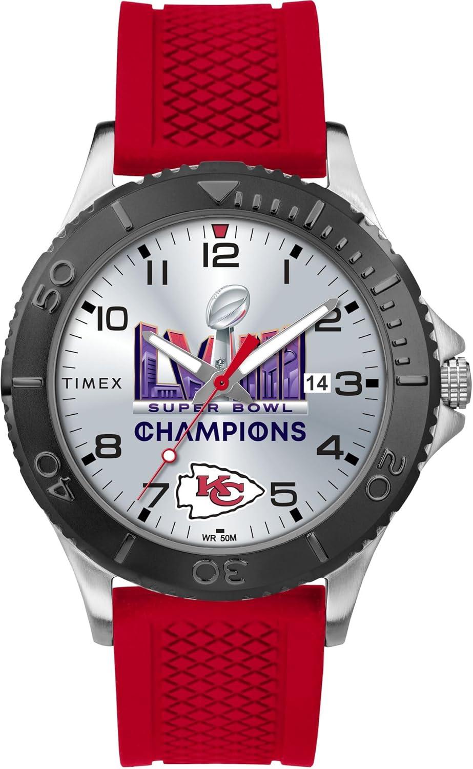 Timex Men's Gamer 42mm Super Bowl LVIII Champions Watch - Kansas City Chiefs