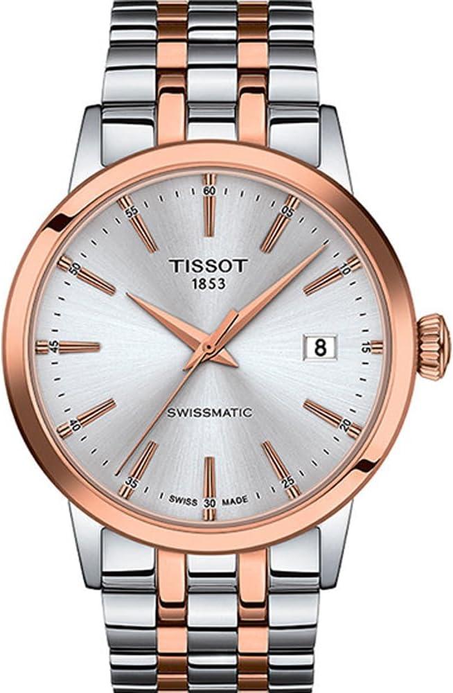 Tissot Men's Classic Dream Stainless Steel Dress Watch Rose Gold T1294072203100