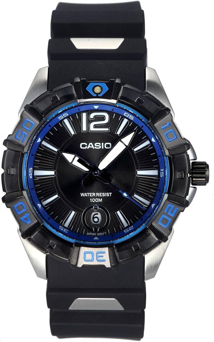 Casio Men's MTD1070-1A1V Black Resin Quartz Watch with Black Dial