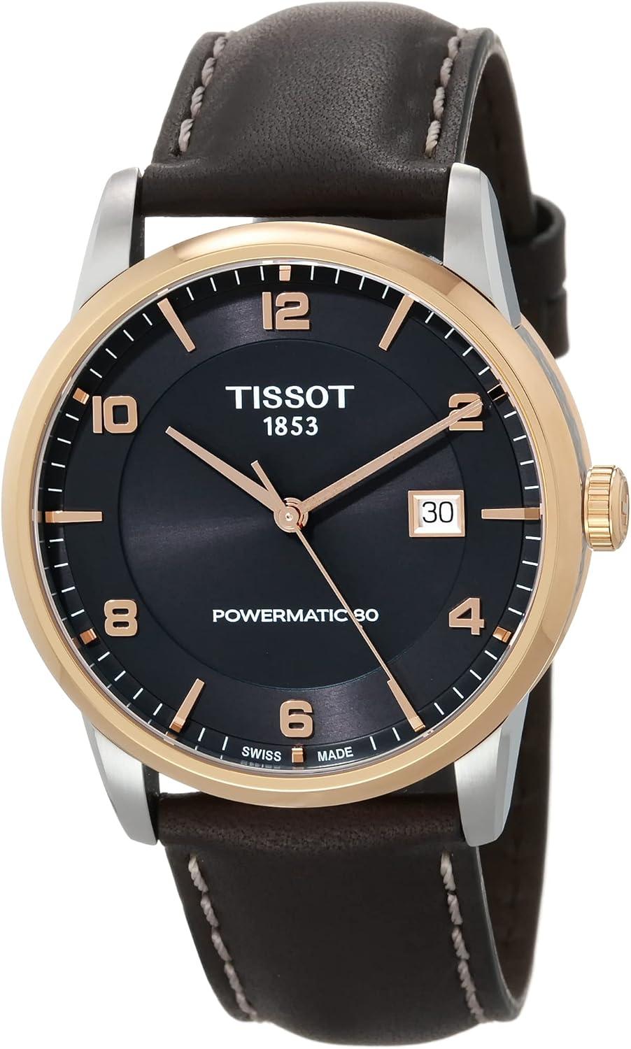Tissot Men's Luxury 316L Stainless Steel Case with Rose Gold PVD Coating Automatic Watch