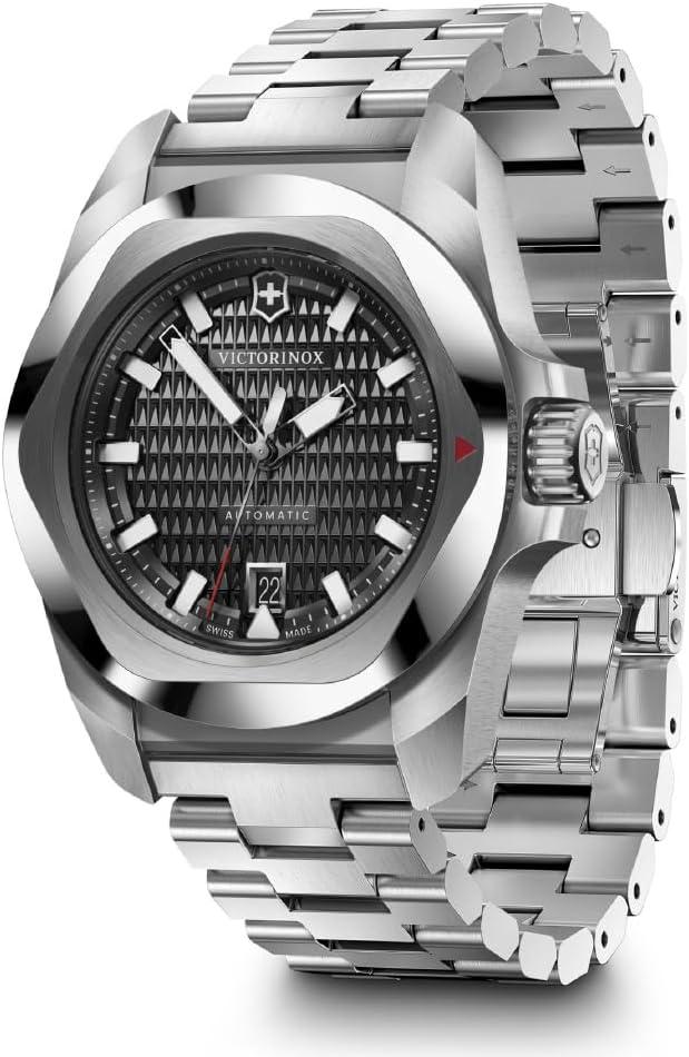 Victorinox I.N.O.X. Automatic Black Dial Stainless Bracelet Watch 41mm - 242019