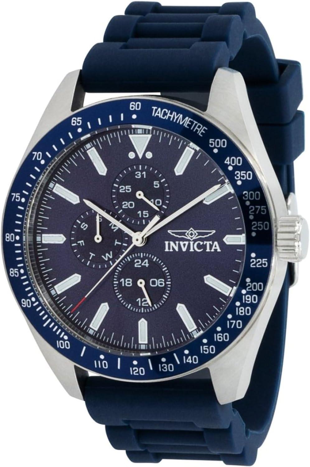 Invicta Men's Aviator 45mm Silicone Quartz Watch: The Perfect Blend of Style and Functionality