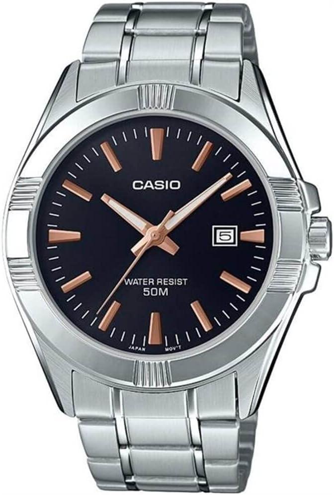 Casio MTP1308D-1A2V Men's Standard Stainless Steel Black Dial Casual Analog Watch