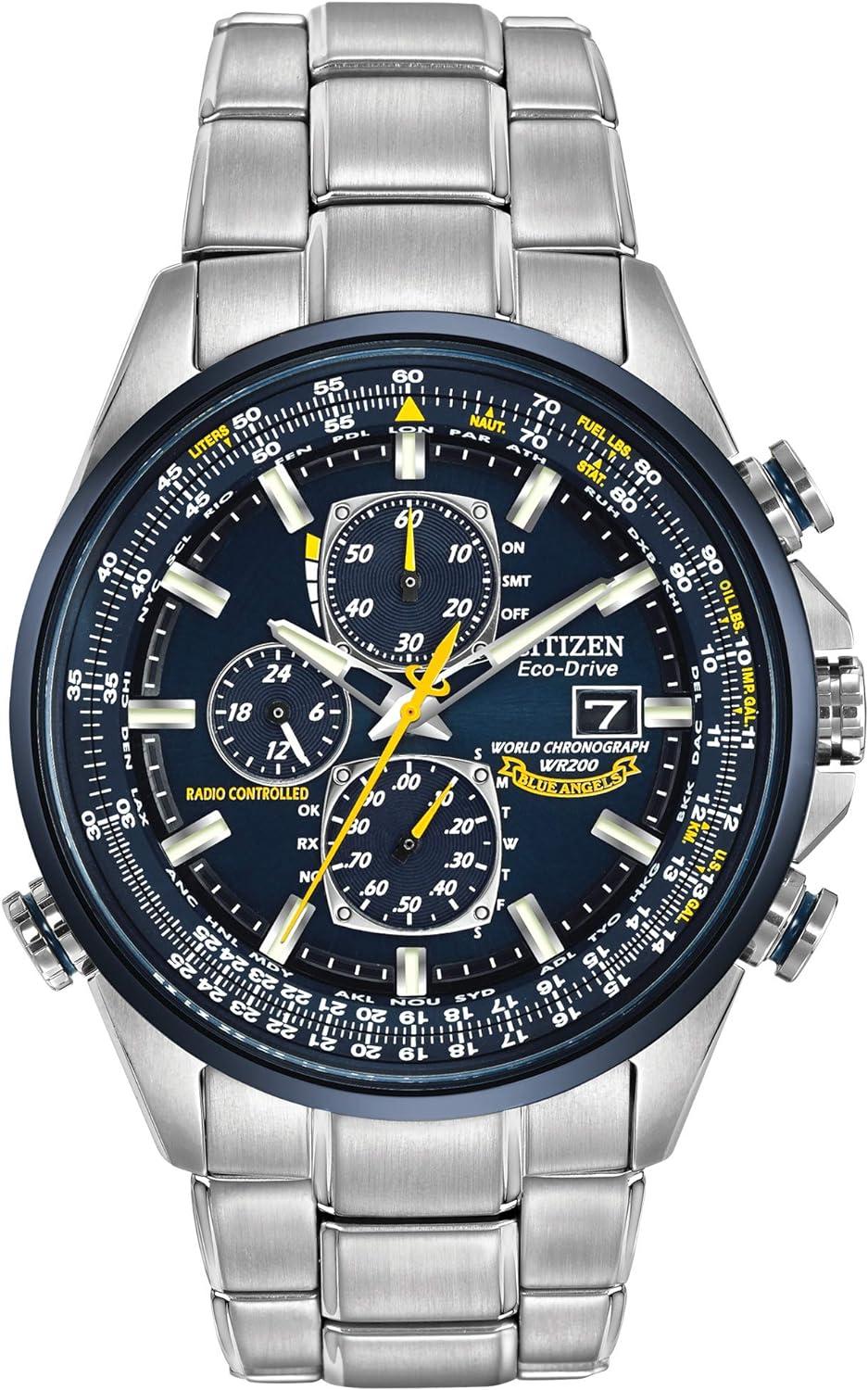 Citizen Men's Eco-Drive Sport Luxury World Chronograph Atomic Time Keeping Watch