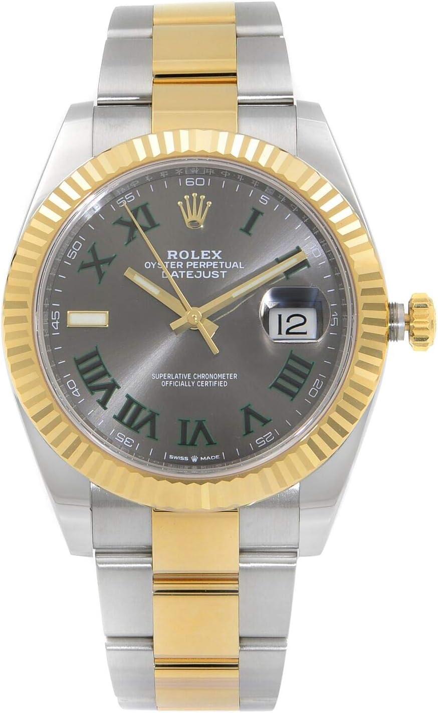 Rolex Datejust 41 Grey Dial Stainless Steel and 18K Yellow Gold Men's Watch 126333GYRO