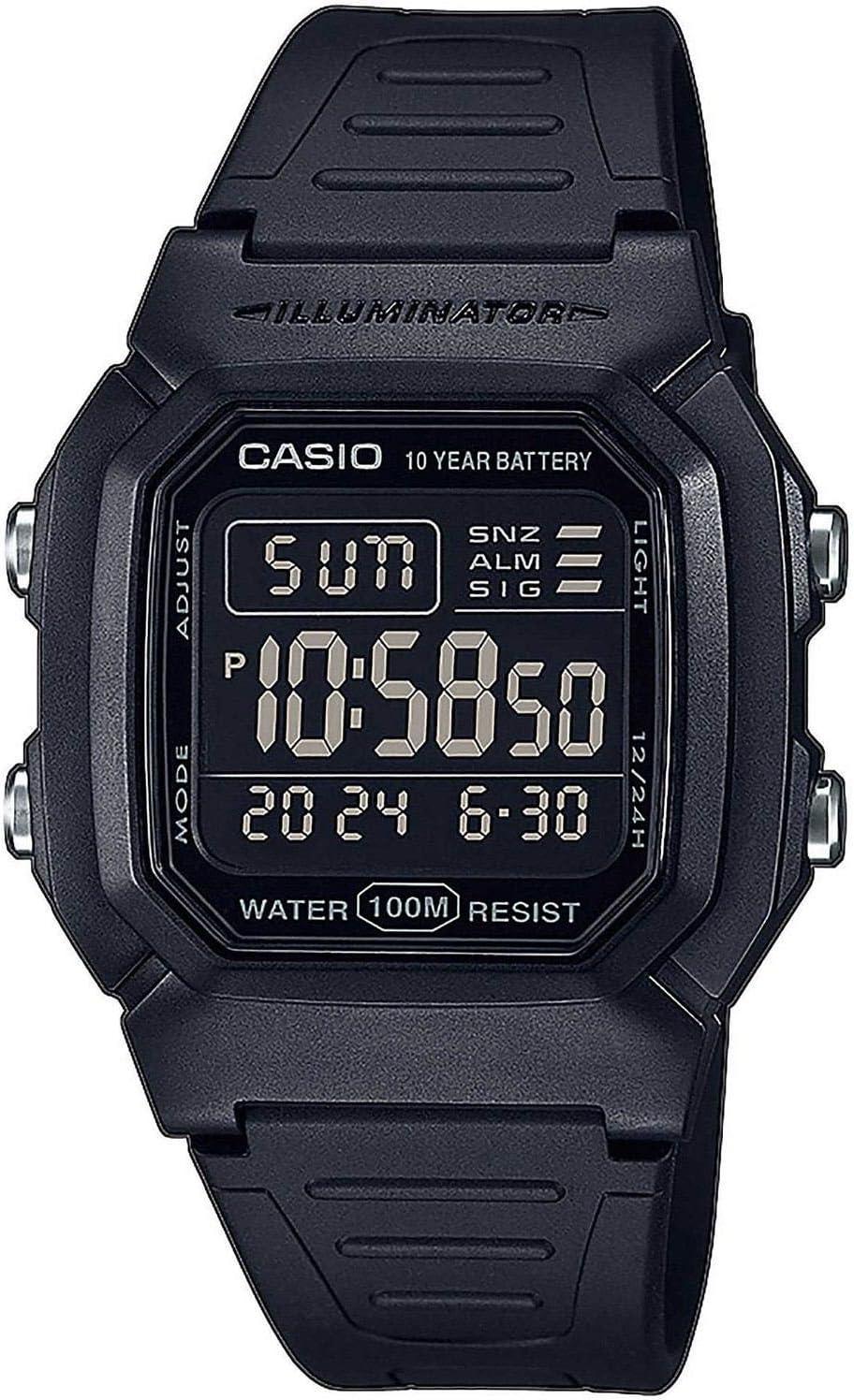 Casio Collection Unisex Digital Watch, Black, Black