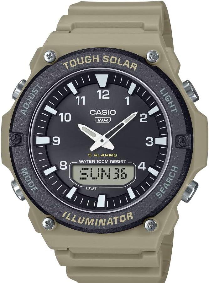 Casio AQ-S820W Series | Black/Beige Tough Solar Ana-Digital Watch