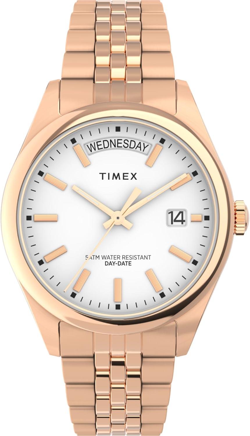 Timex Women's Legacy 36mm Watch - Rose Gold-Tone Bracelet White Dial