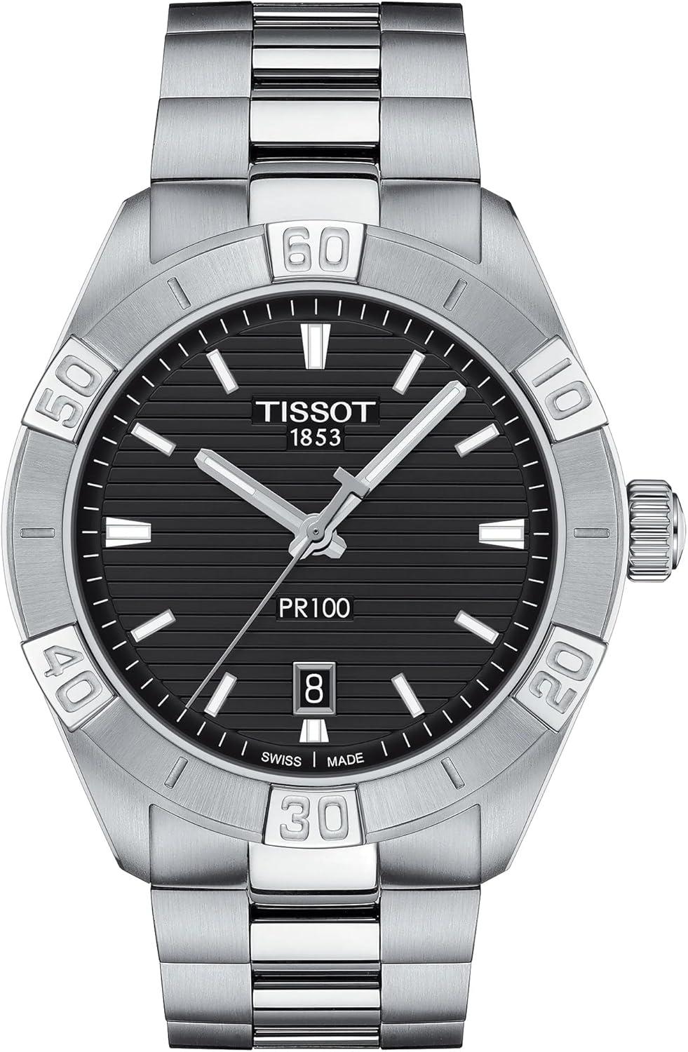 Tissot Men's PR 100 Classic Stainless Steel Dress Watch Grey T1016101105100
