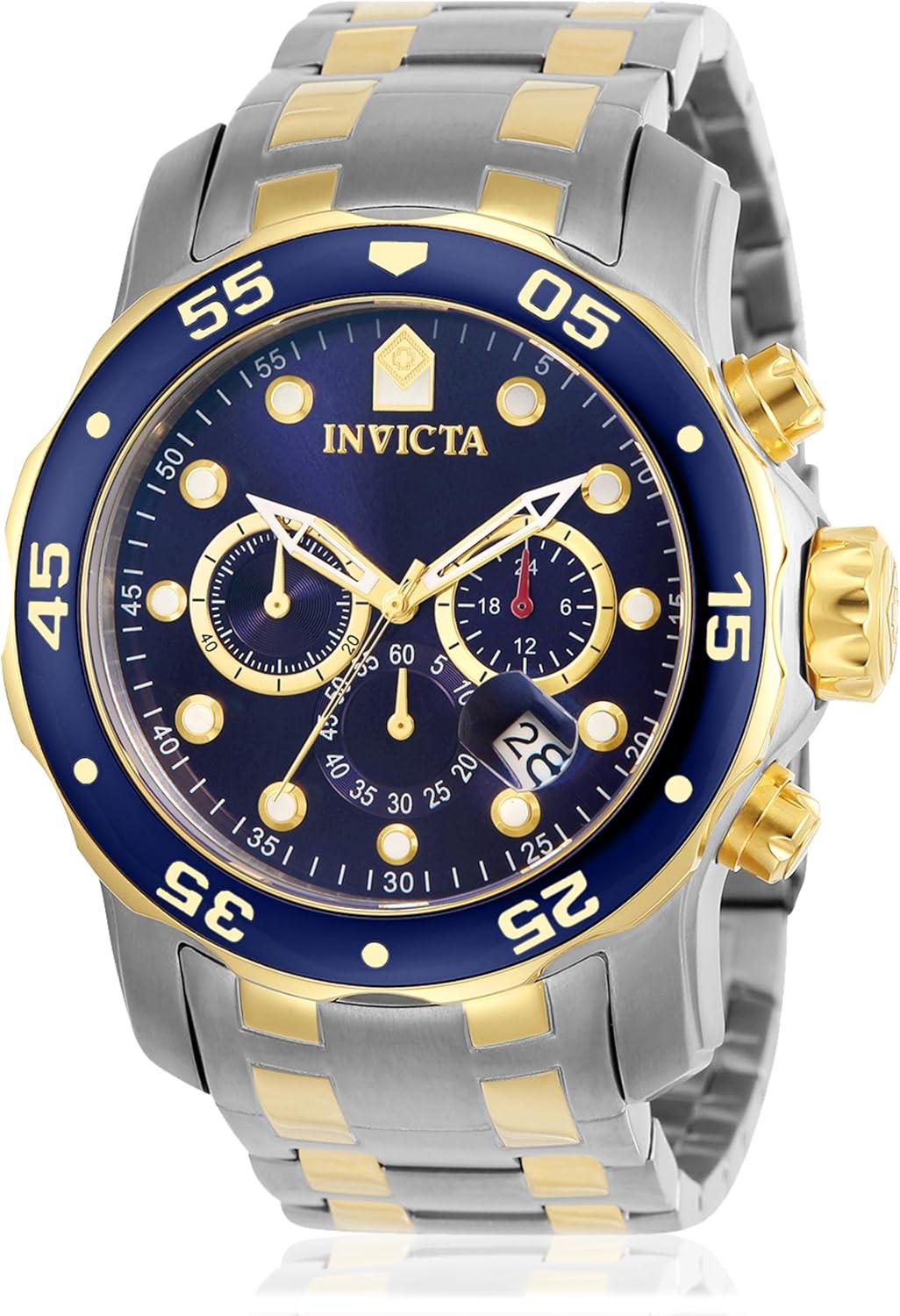 Invicta Men's Pro Diver Scuba 48mm Two Tone Stainless Steel Chronograph Watch