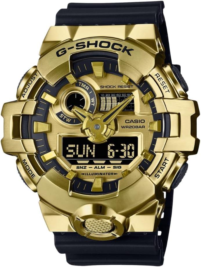 Casio G-Shock GM700G-9A: Rugged Elegance with Gold Ion-Plated Bezel