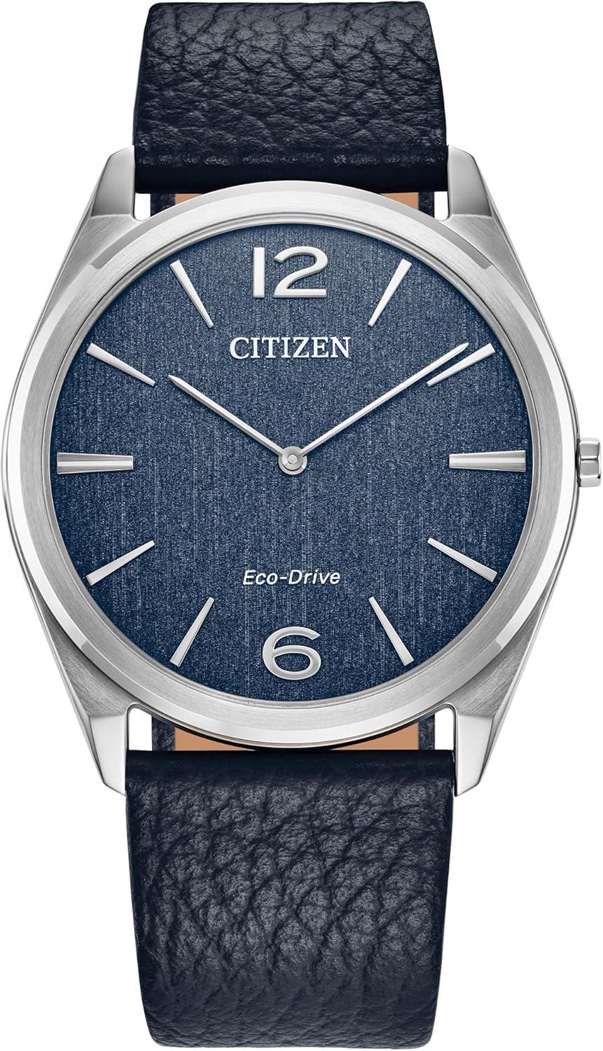 Citizen Unisex Eco-Drive Dress Classic Eco Watch - Blue Leather Strap