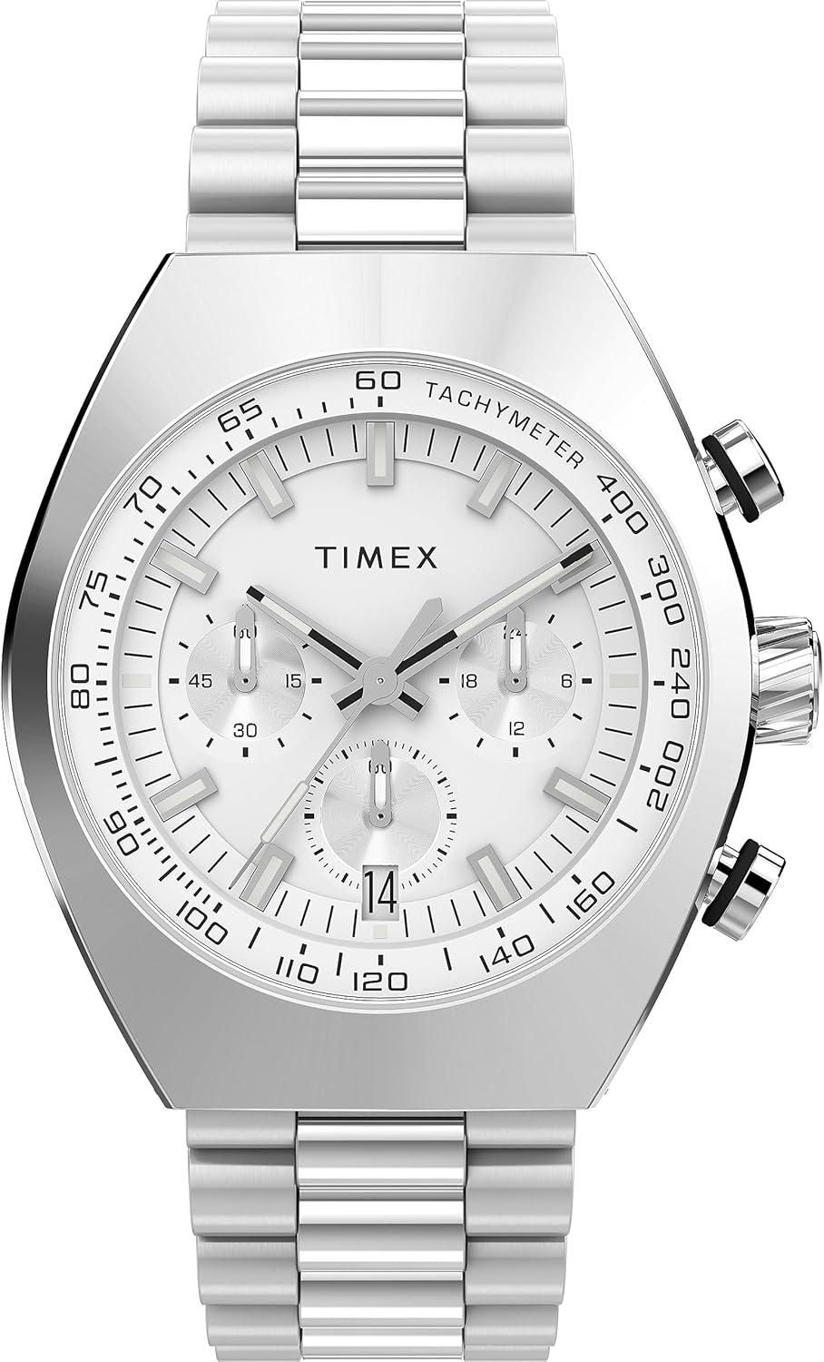 Timex Men's Legacy 42mm Watch - Stainless Steel Bracelet Silver-Tone Dial