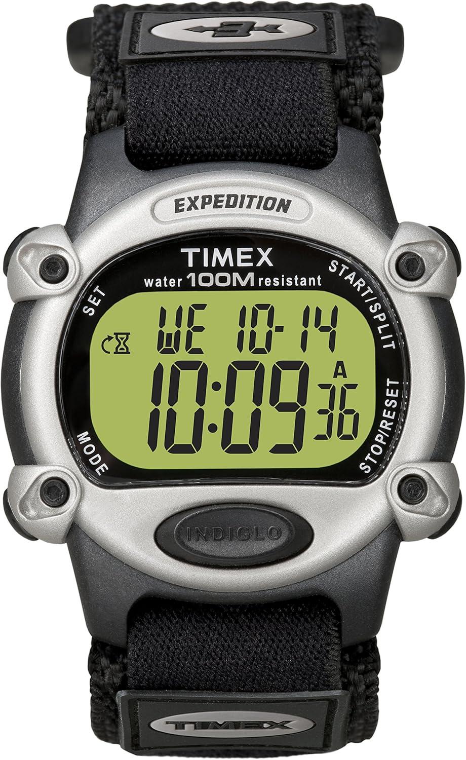Timex Men's T48061 Expedition Full-Size Digital CAT Black Fast Wrap Strap Watch