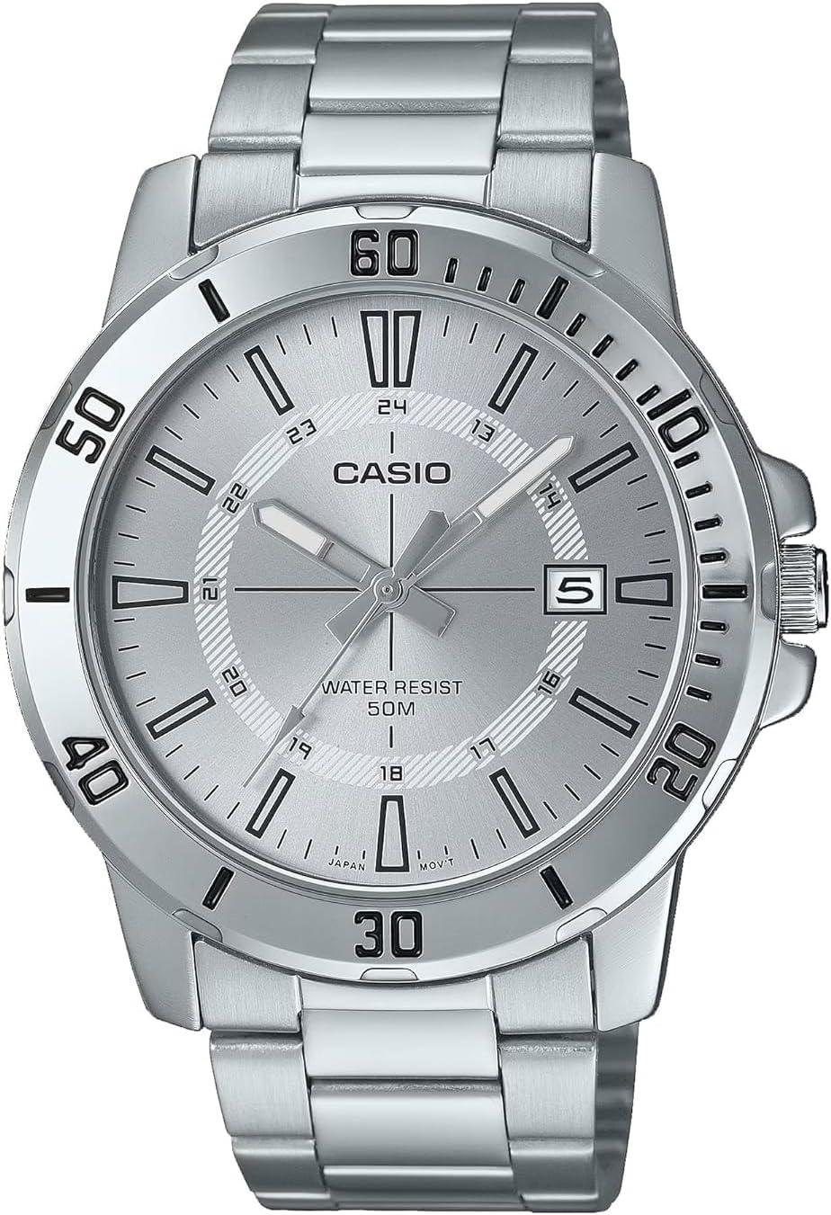 Casio MTP-VD01D-7CV Men's Enticer Stainless Steel 24 Hour Sporty Watch