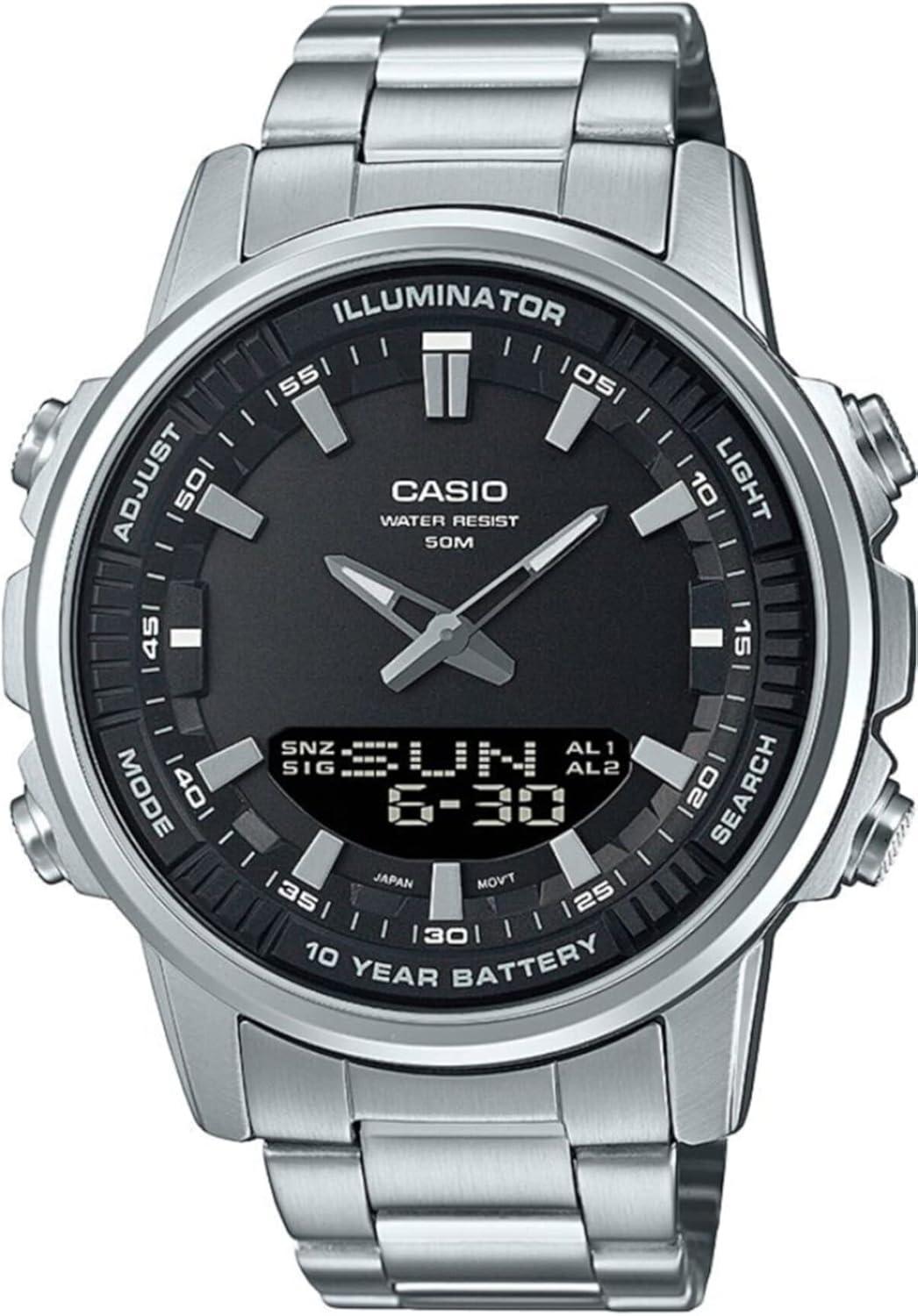Casio AMW-880D-1A Men's Enticer World Time Telememo Analog Digital Watch