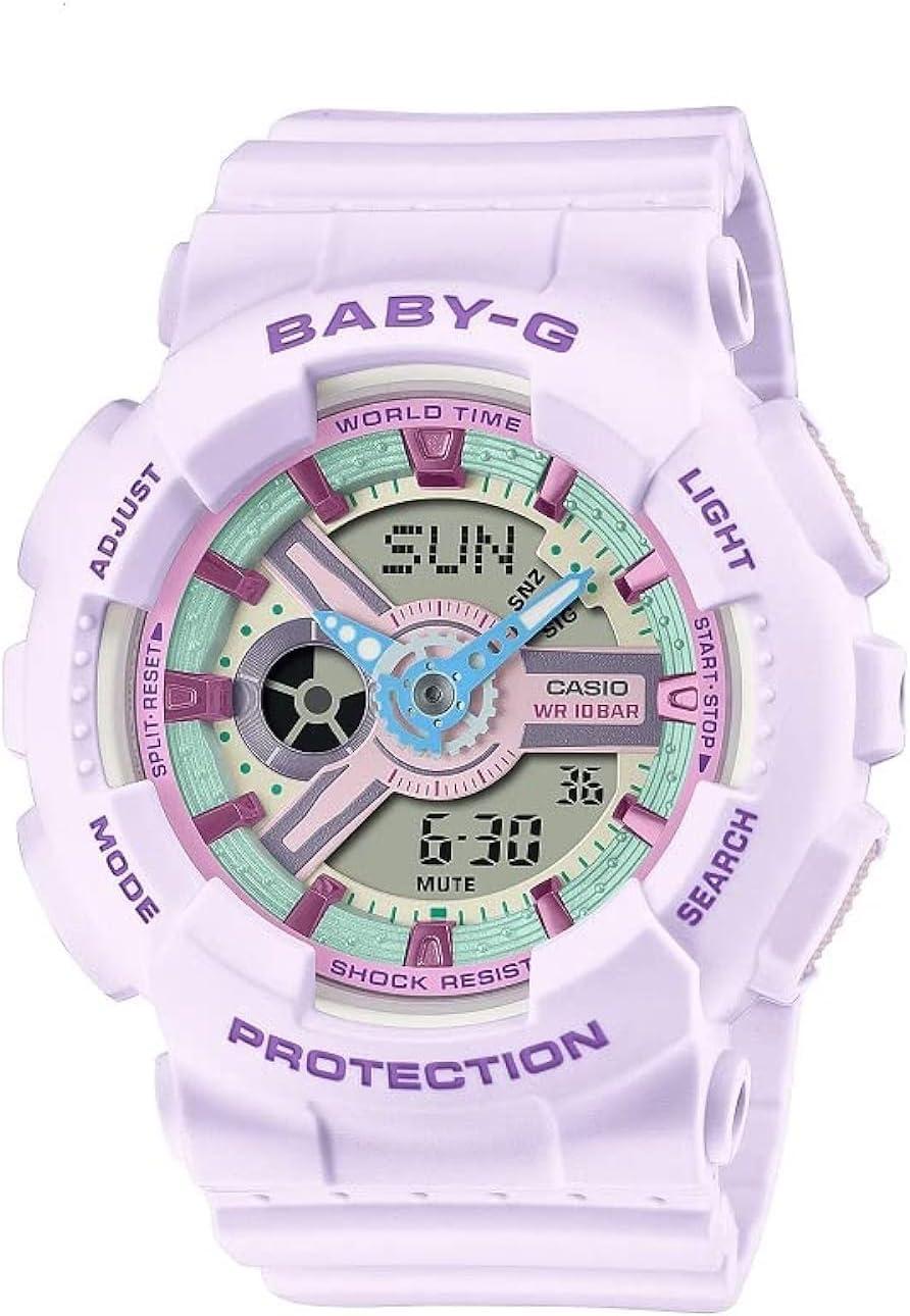 Casio BA-110XPM-6A 100m Baby-G Analog Digital Pastel Meets Metallic Quartz Women's Watch