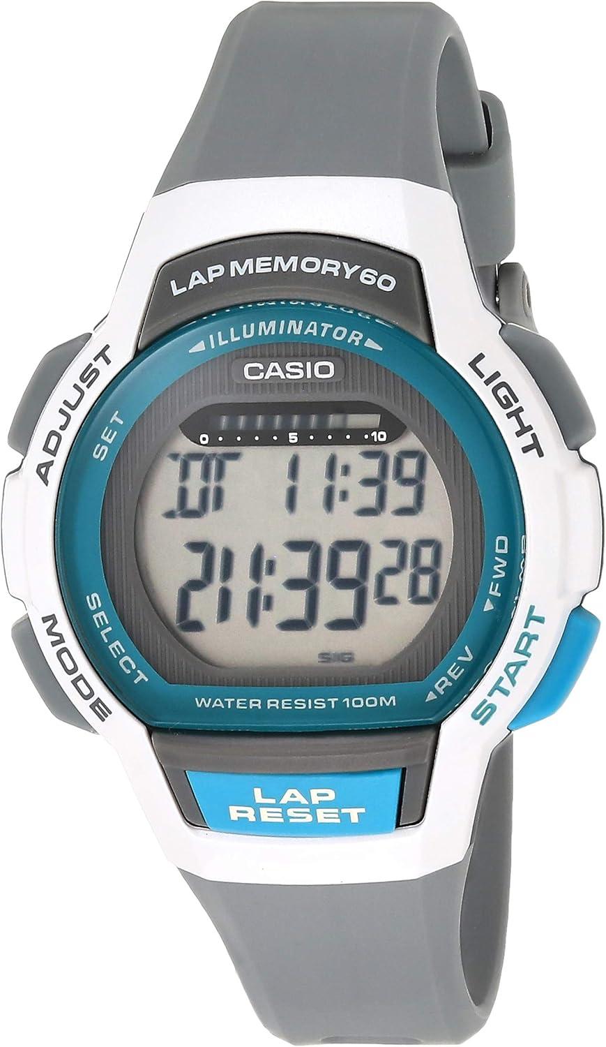 Casio Women's Runner Series Digital Display Quartz Black/White Watch LWS1000H-1AV