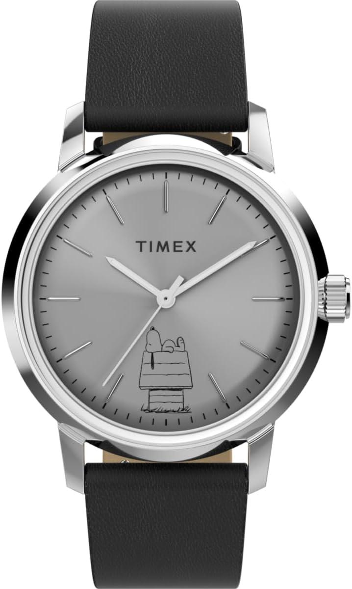 Timex Men's Analogue Automatic Watch Peanuts Marlin, Black, Bracelet