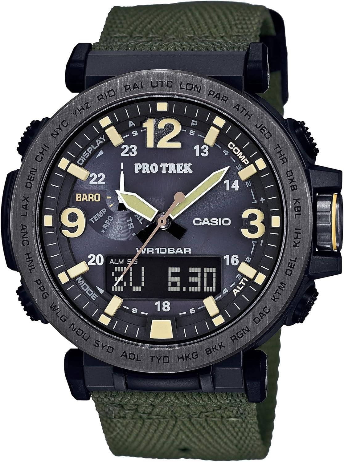 Casio Men's PRG-600YB-3CR PRO TREK Analog-Digital Display Quartz Green Watch