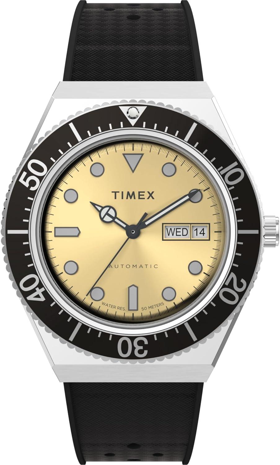Timex Men's M79 Automatic 40mm Watch - Stainless Steel Strap Champagne Dial