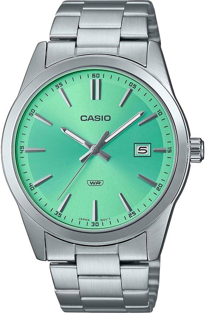Casio MTP-VD03D-3A2 Men's Standard Stainless Steel Light Green Dial Watch