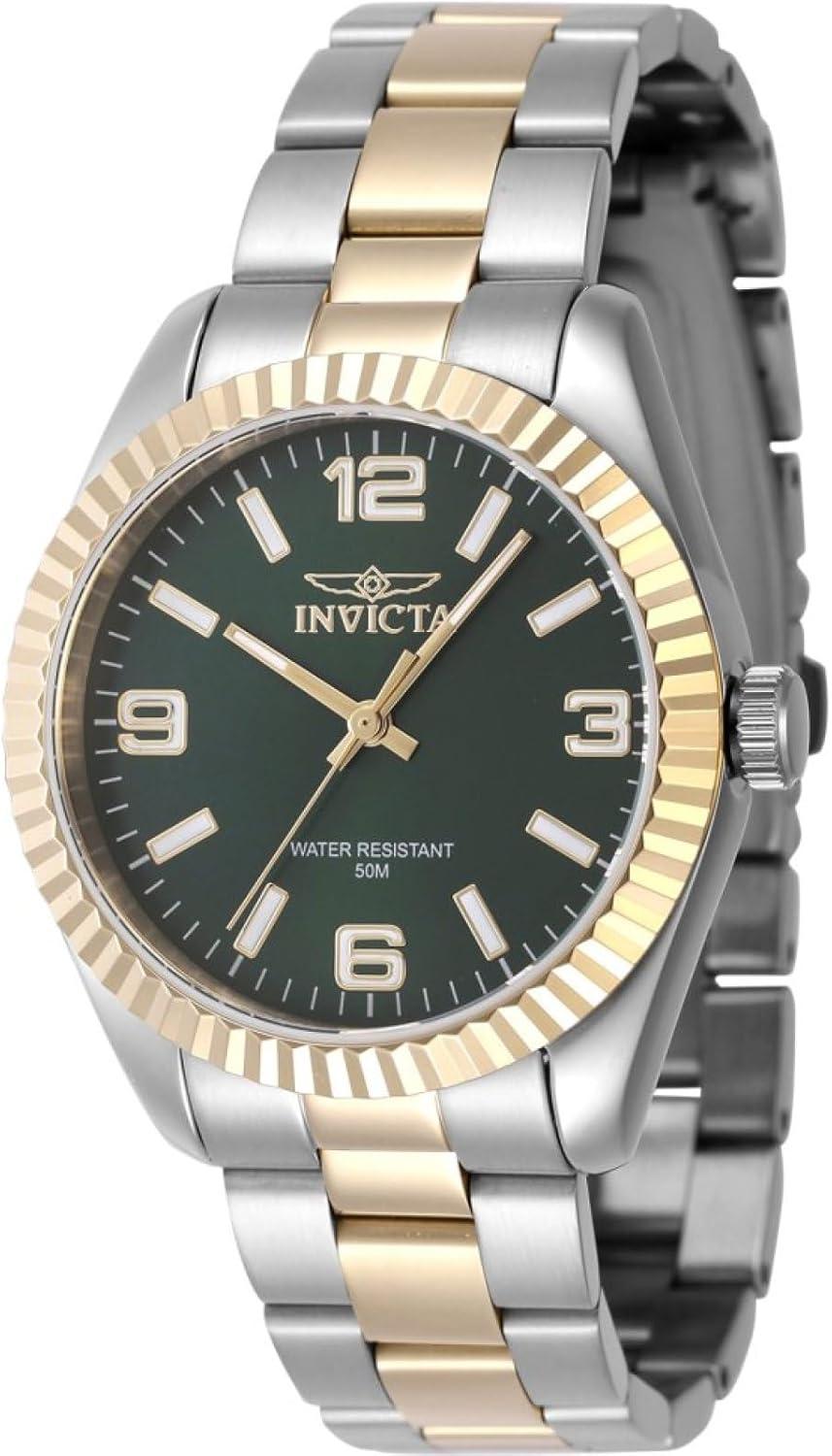 Invicta Women's 47470 Specialty Quartz 3 Hand Green Dial Watch