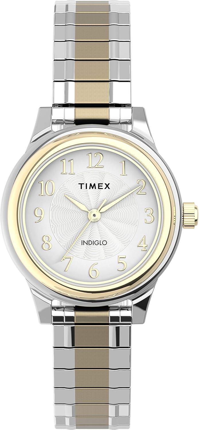 Timex Women's TW2U09200 Classic 28mm Two-Tone Stainless Steel Watch
