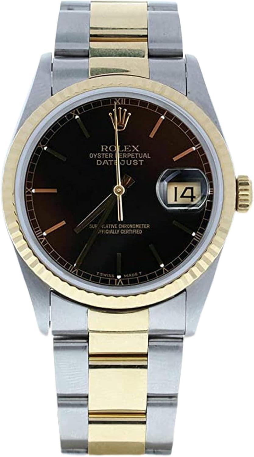 Rolex Men's Datejust Model 16233 Steel & 18k Gold Oyster Band