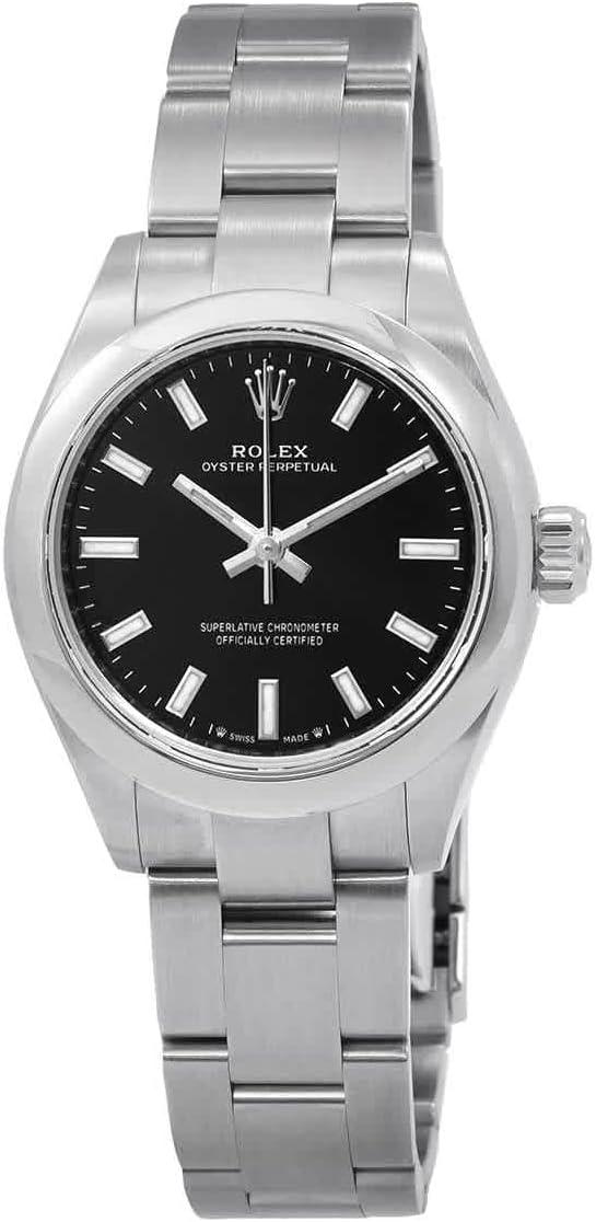 Rolex Oyster Perpetual 28 Automatic Chronometer Black Dial Ladies Watch 276200BKSO