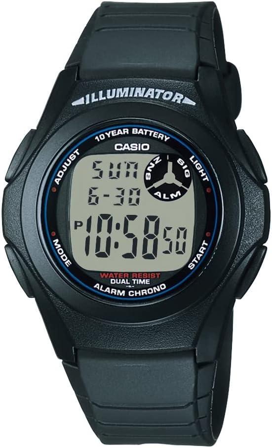 Casio Men's F-200W-1ACF Classic Digital Display Quartz Black Watch