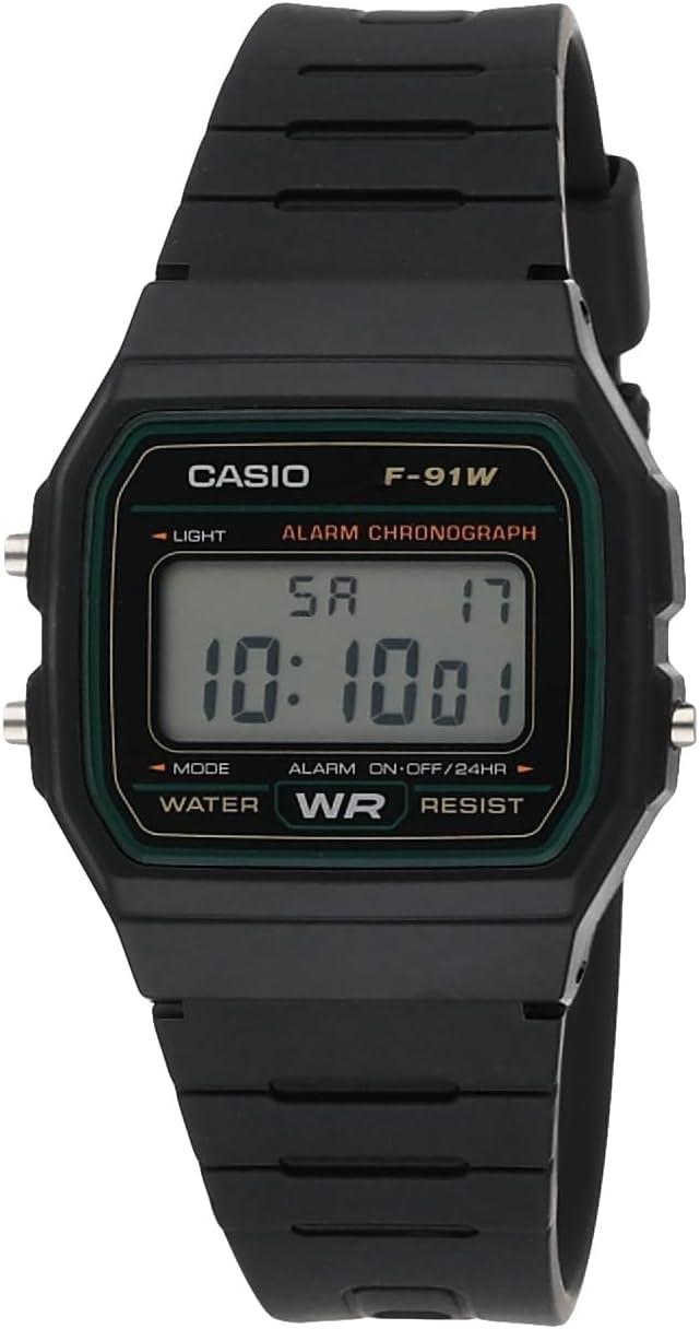 Casio F-91W-3DG Black Watch - Unisex Digital Timepiece