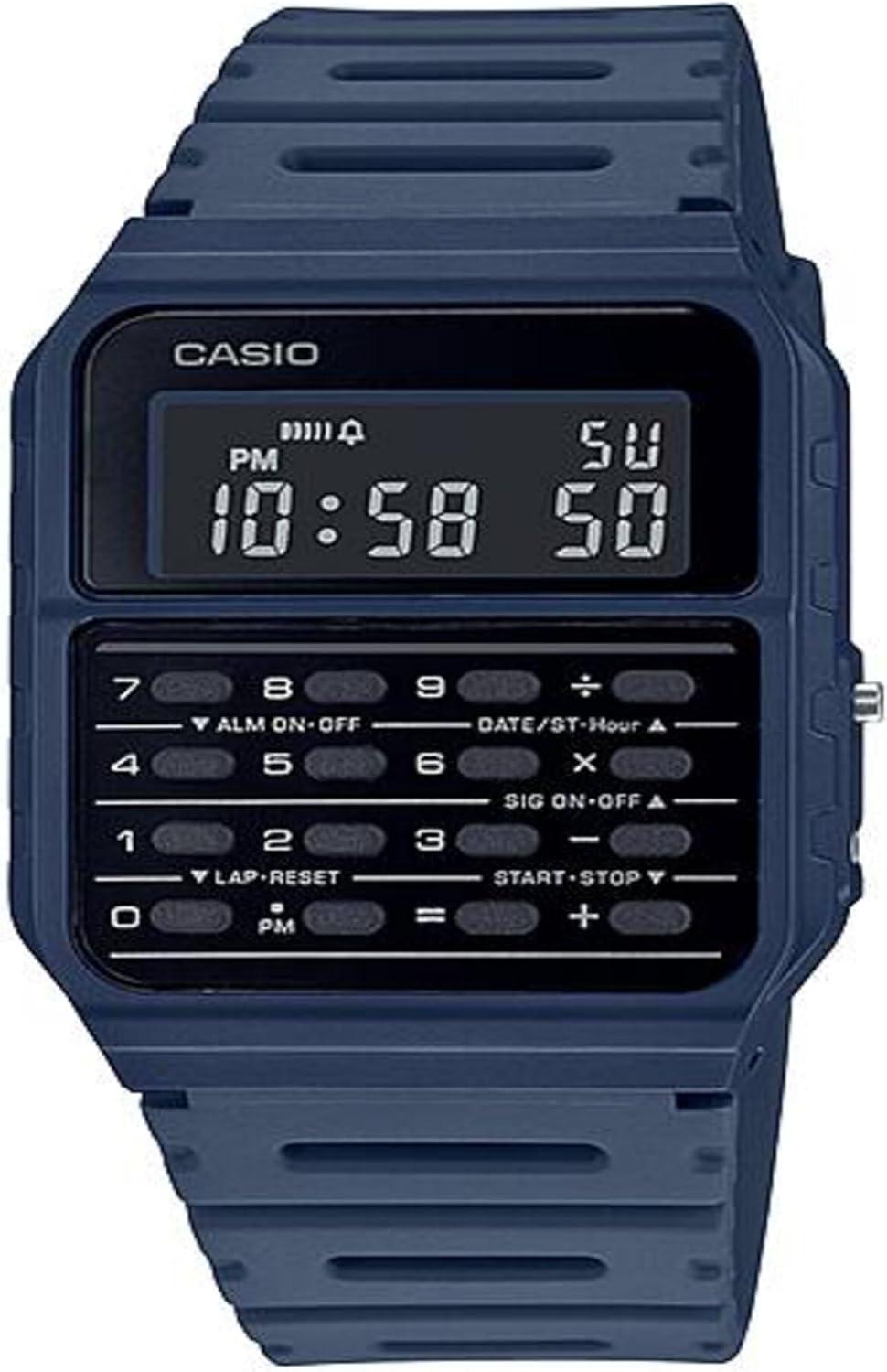 Casio CA-53WF-2B Calculator Blue Digital Mens Watch - Original New Classic